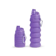 PRO OUTDOOR - Botella Plegable Morada 500 Ml