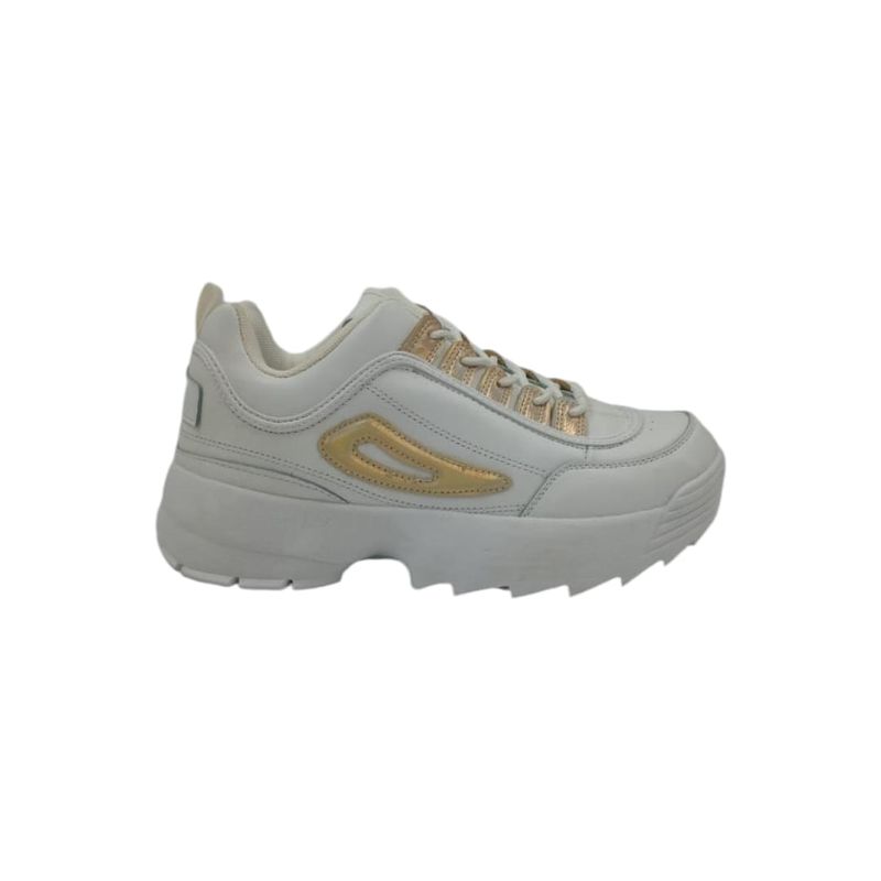 HERIEL - Zapatilla Blanca Plataforma Mujer