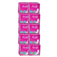 GENERICO - Pack X10 Protectores Diarios Fiorella 20 Unid Tela Suave
