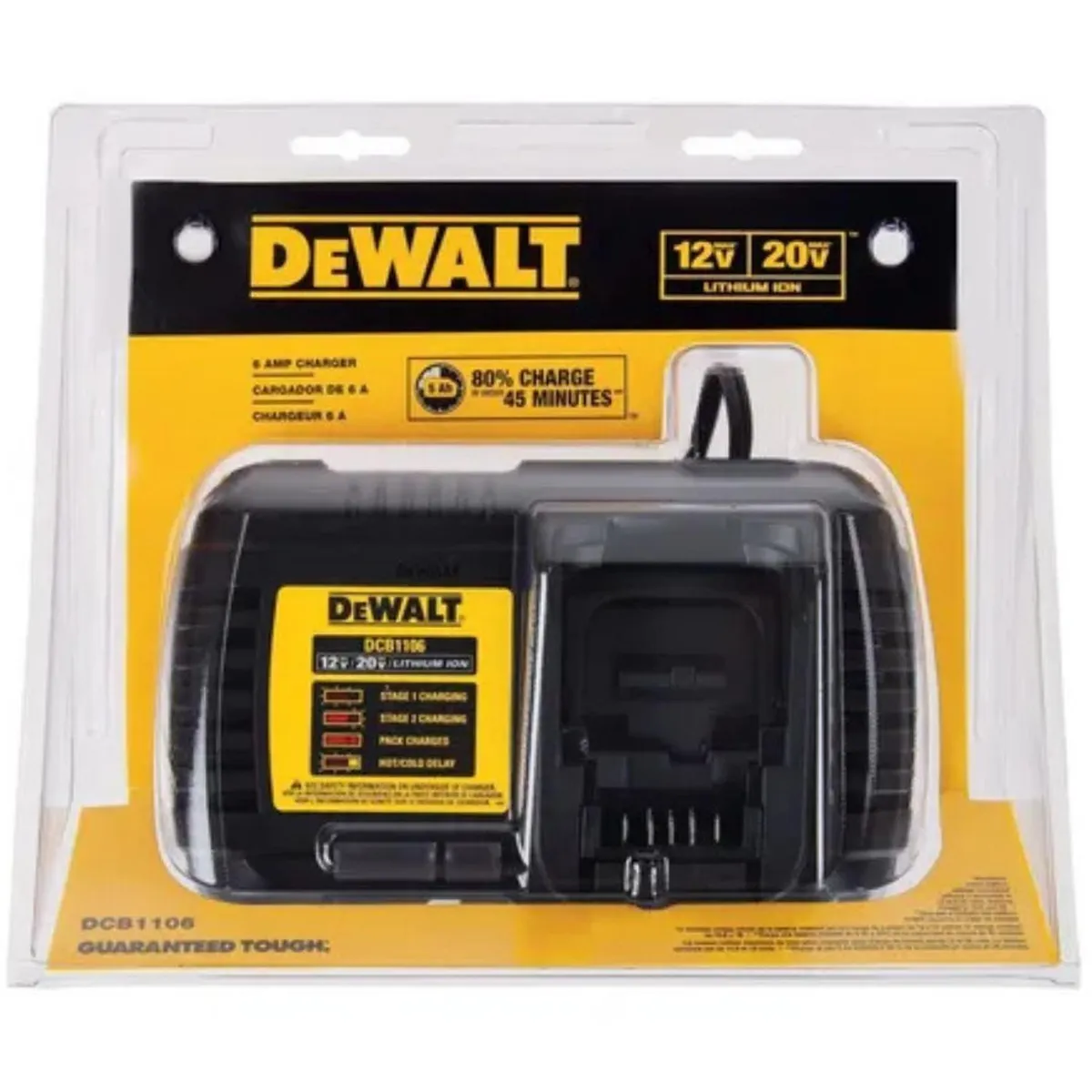 DEWALT - Cargador Rápido Flexvolt 12v/20v/60v Max Dewalt Dcb1106