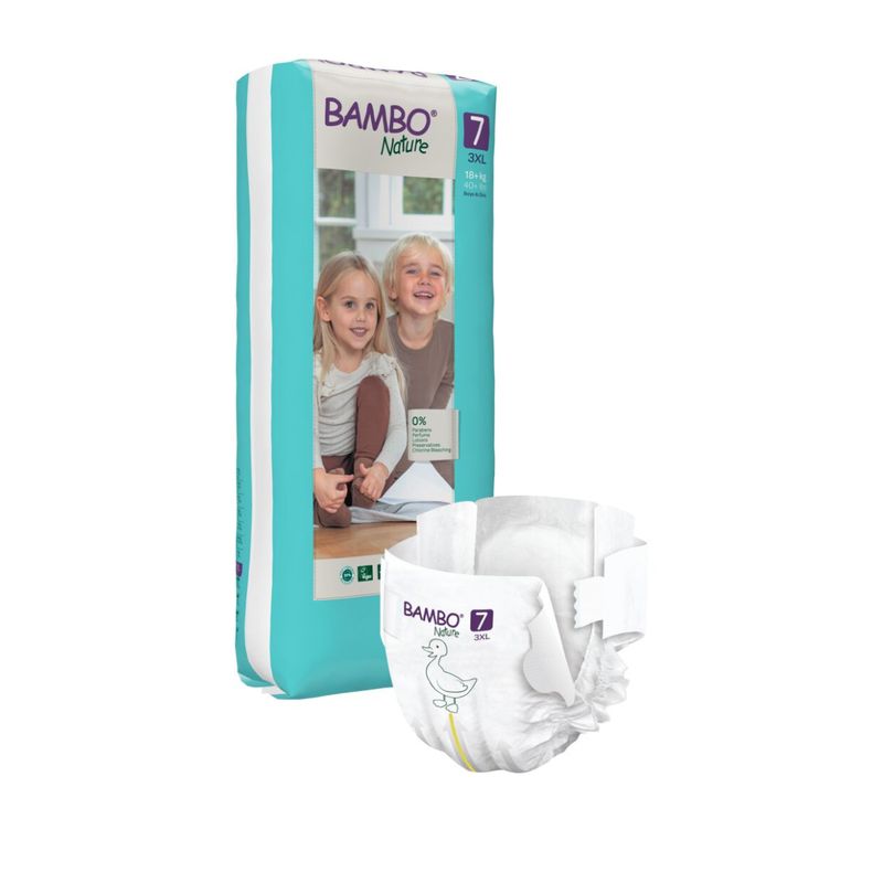 BAMBO NATURE - Pañal Bambo Nature Eco Friendly 7 Talla 3xl - +18kg - 40unid