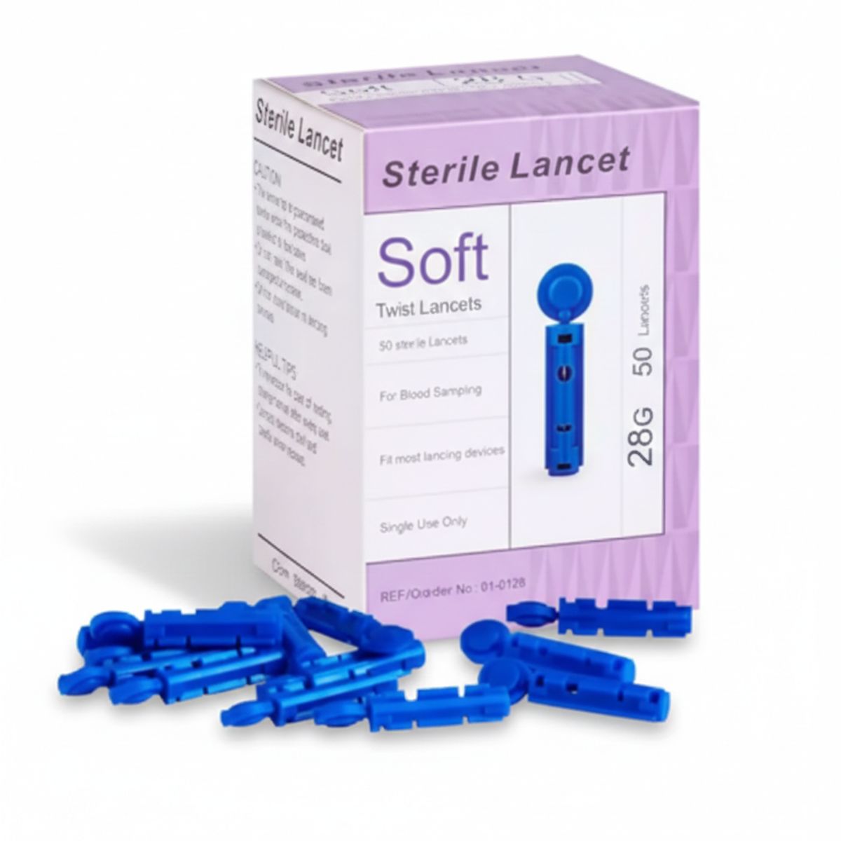 TOPMEDIC - Lancetas Universales Para Glucómetro Desechable x50 Unidades