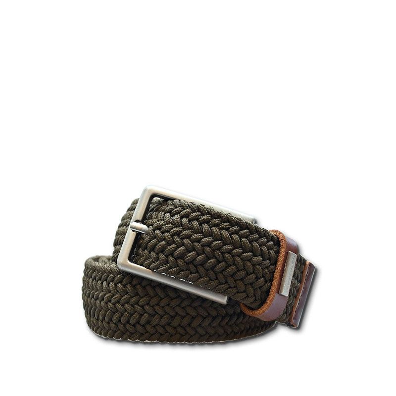 CRAFTMEN - Cinturon Hombre Trenzado Verde  Craftmen