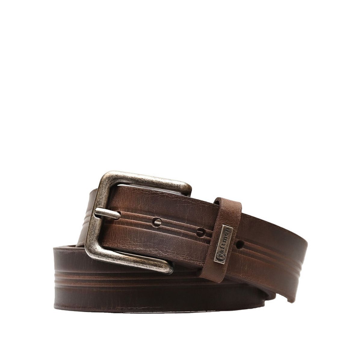 CRAFTMEN - Cinturon Hombre 100% cuero natural cafe  Craftmen