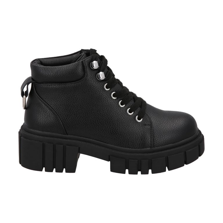 Botin Casual Mujer Negro Plataforma Cleo