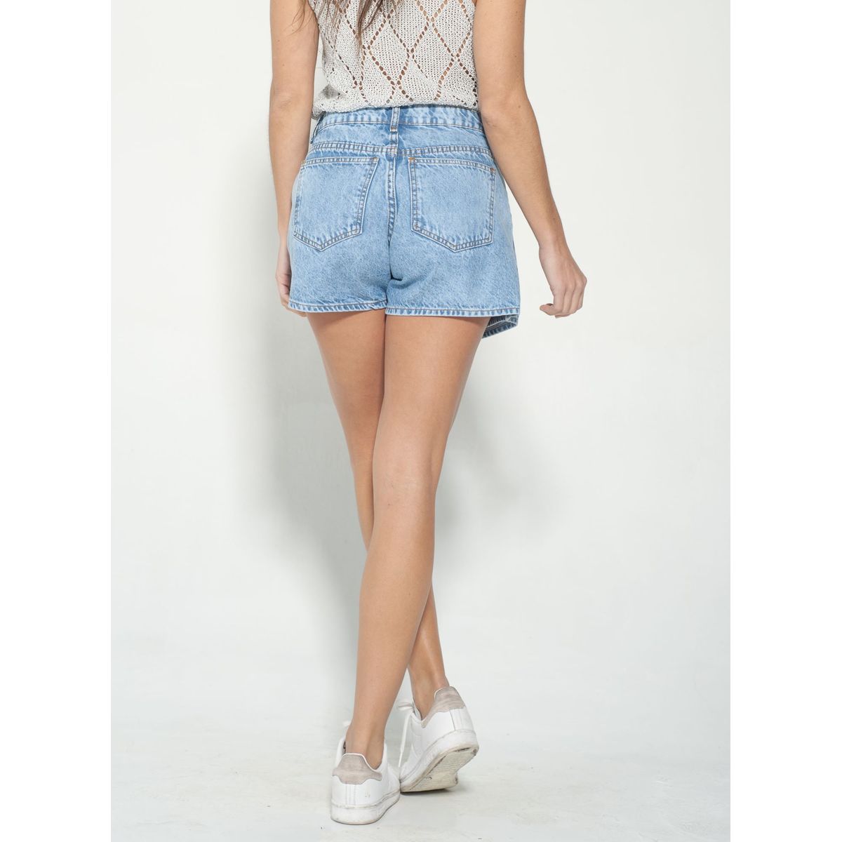 MOMCHIC - Short Mini Falda Azul