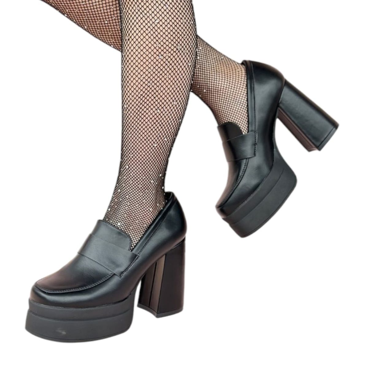 HERIEL - Mocasín Negro Taco Alto