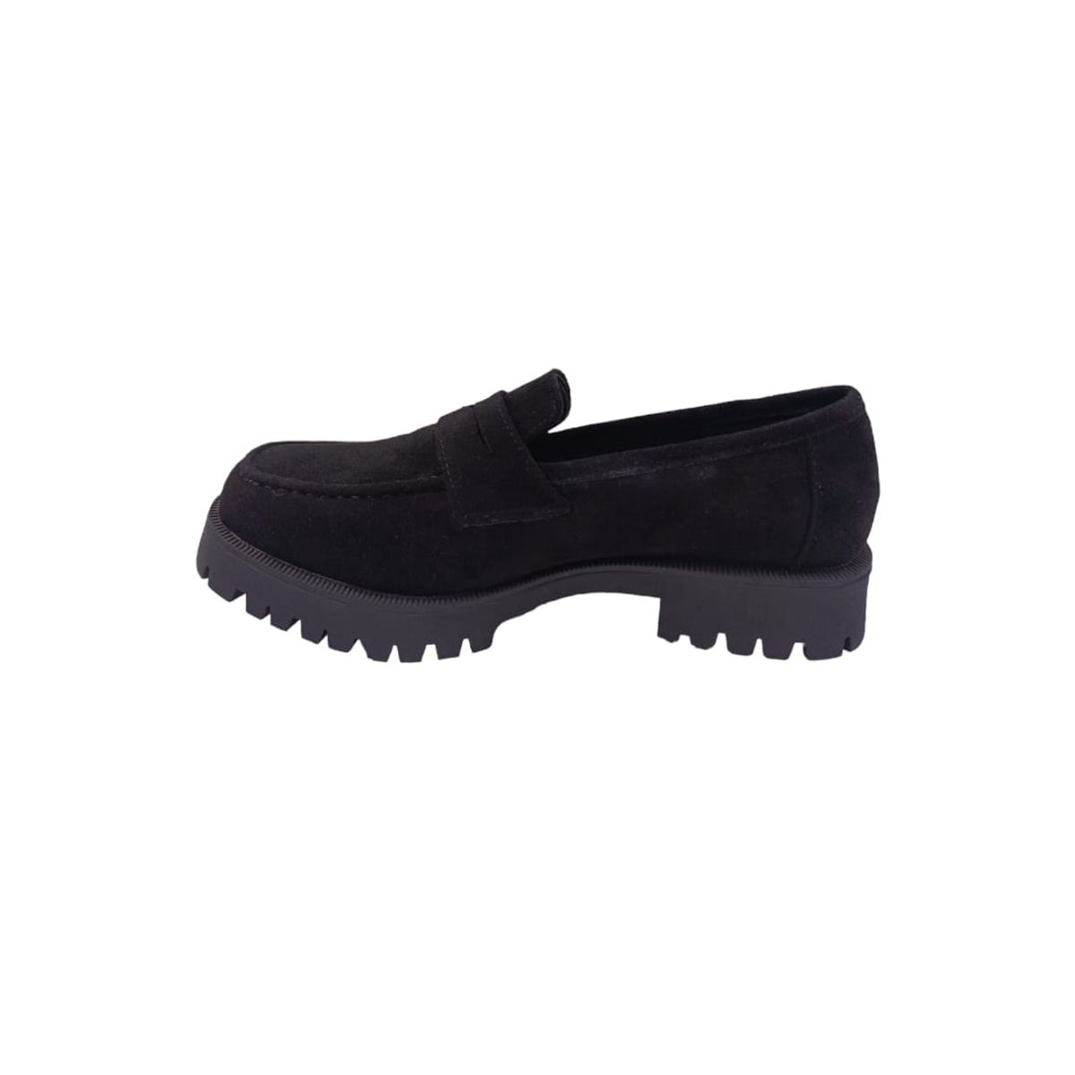HERIEL - Mocasín Negro Gamuza Mujer