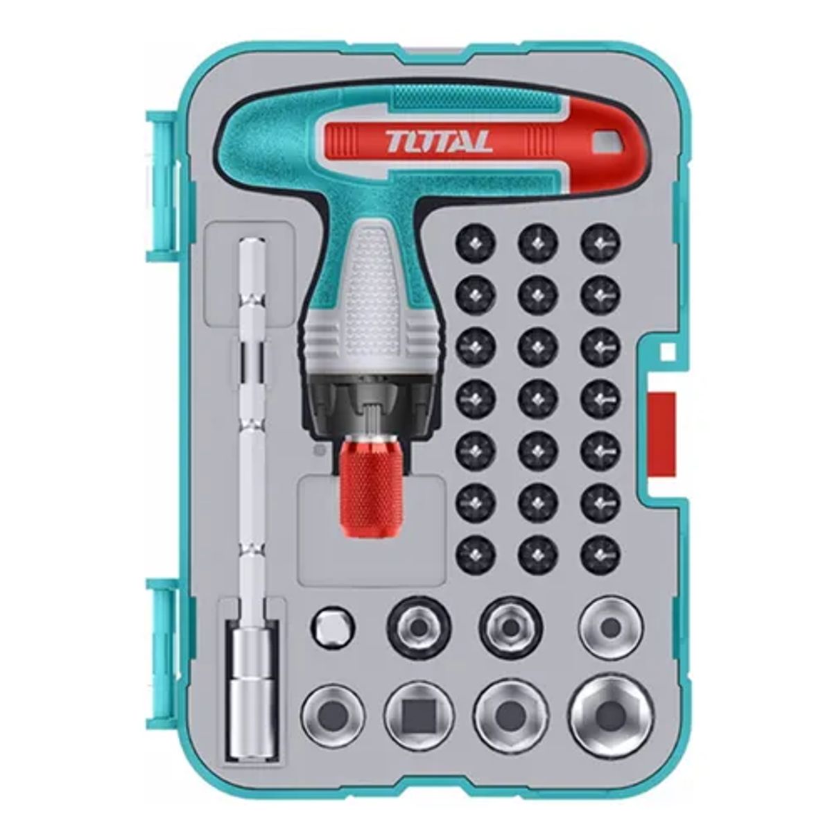 TOTAL TOOLS - Kit Destornillador 31 Pcs C/ Llave Mango T Total Tacsd30316.