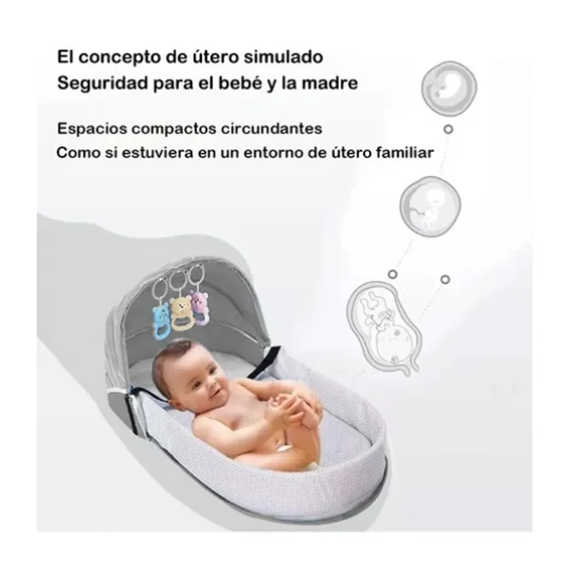 OFERTABKN - Cama Moisés Para Bebé Portátil Plegable Con Mosquitera