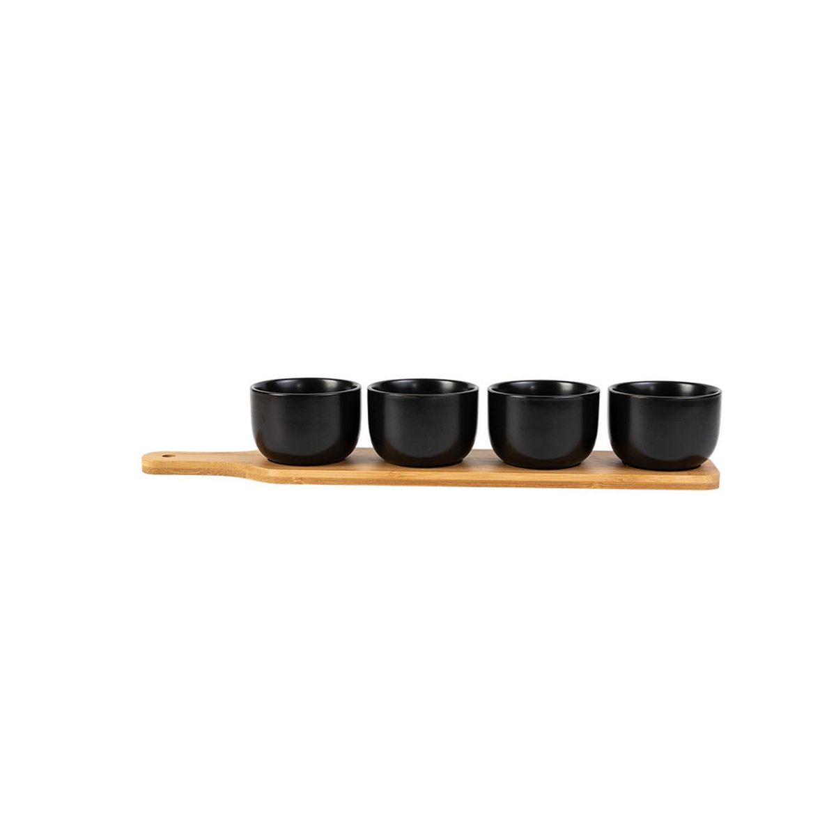 SECRET DE GOURMET - Set Tabla + 4 Posillos Aperitivo Black Ed Secret de Gourmet