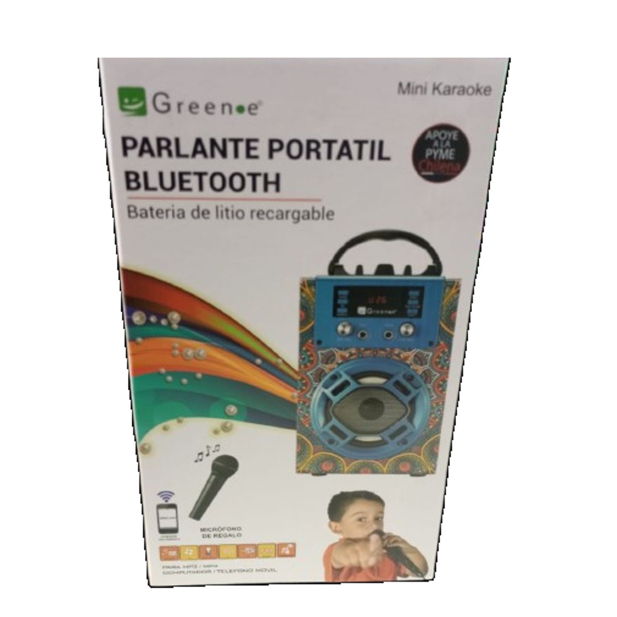 GENERICO - Parlante Portatil Bluetooth mini karaoke Greene