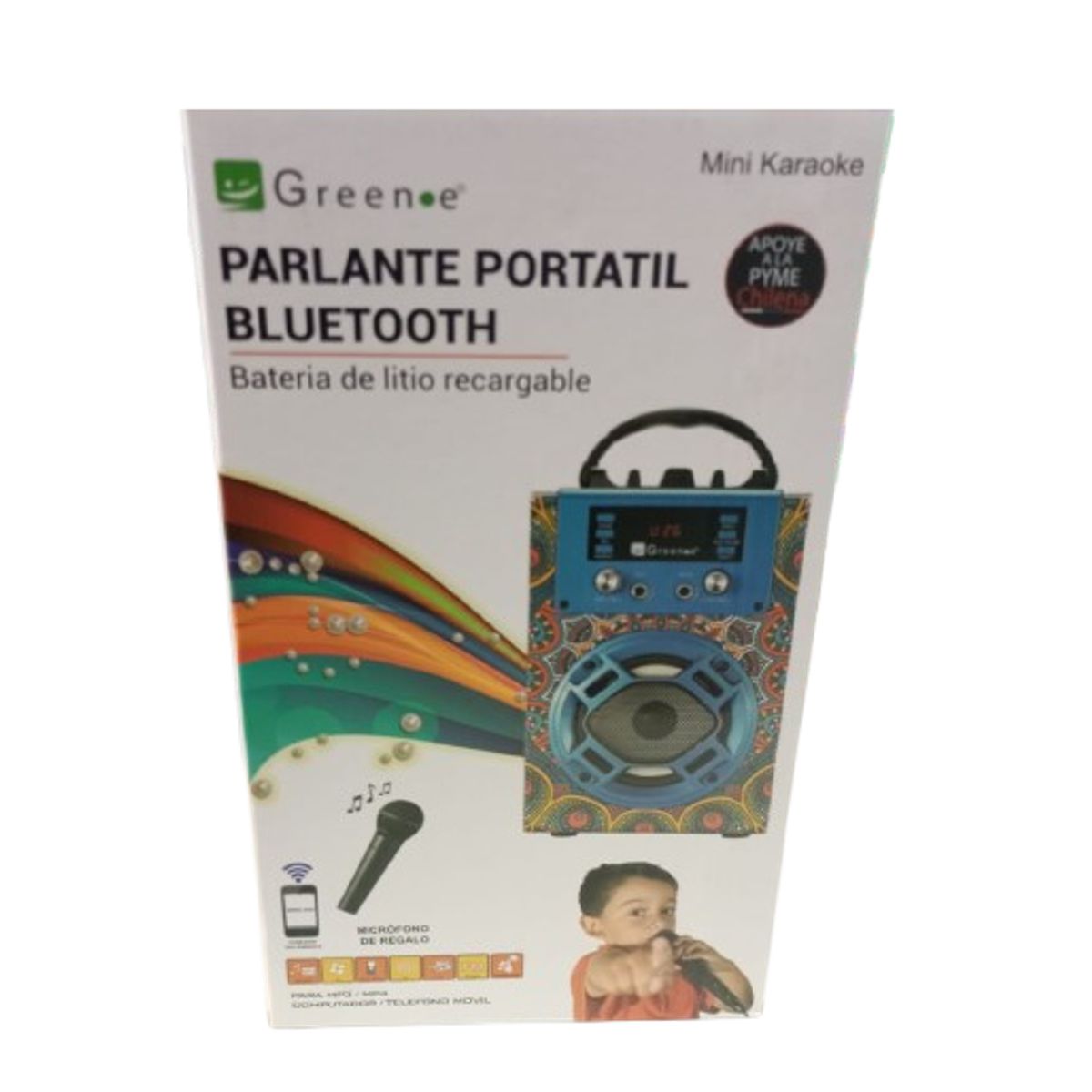GENERICO - Parlante Portatil Bluetooth mini karaoke Greene