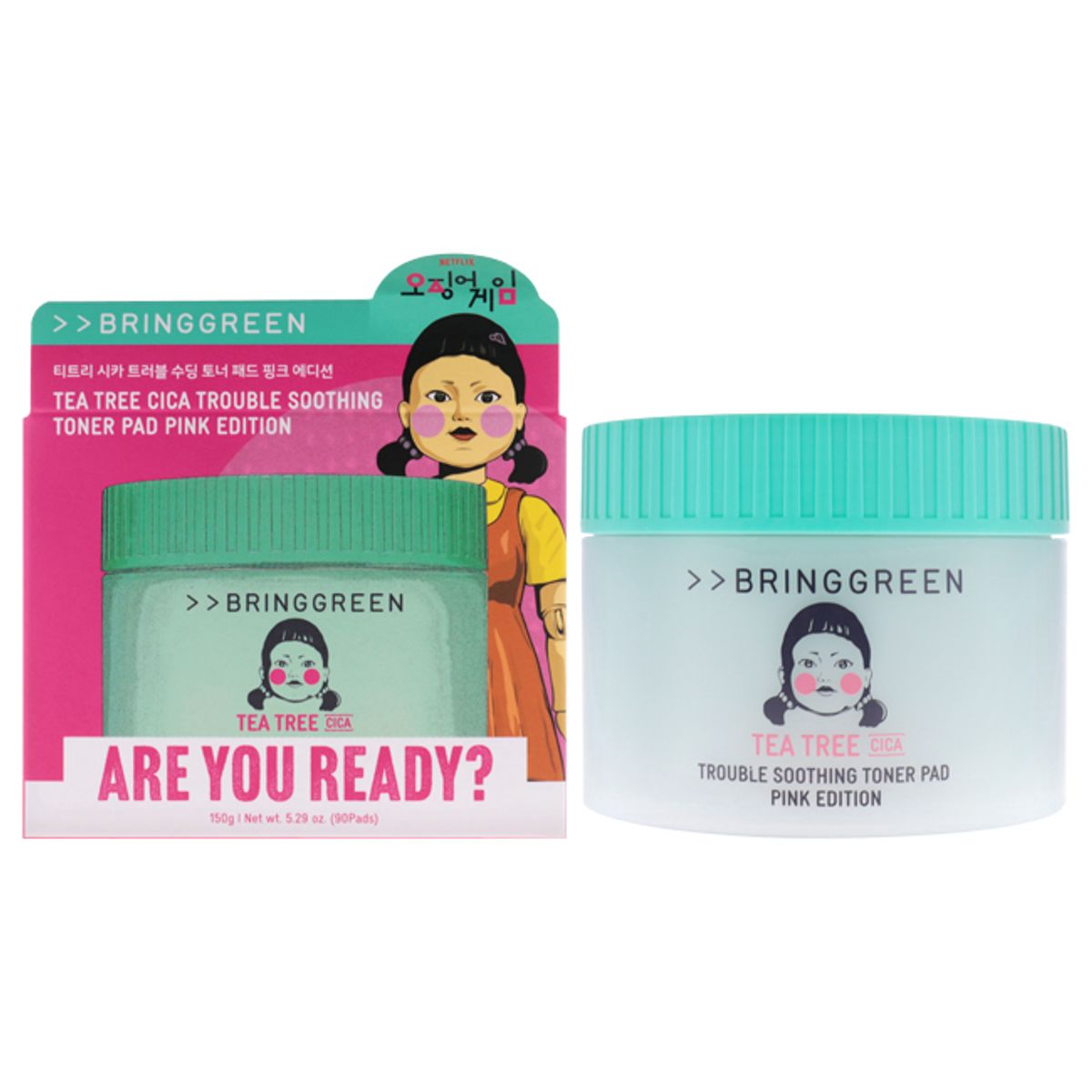 BRING GREEN - Toallitas Tonificantes Edición Rosa Soothing Toner Pad 90u Bring Green