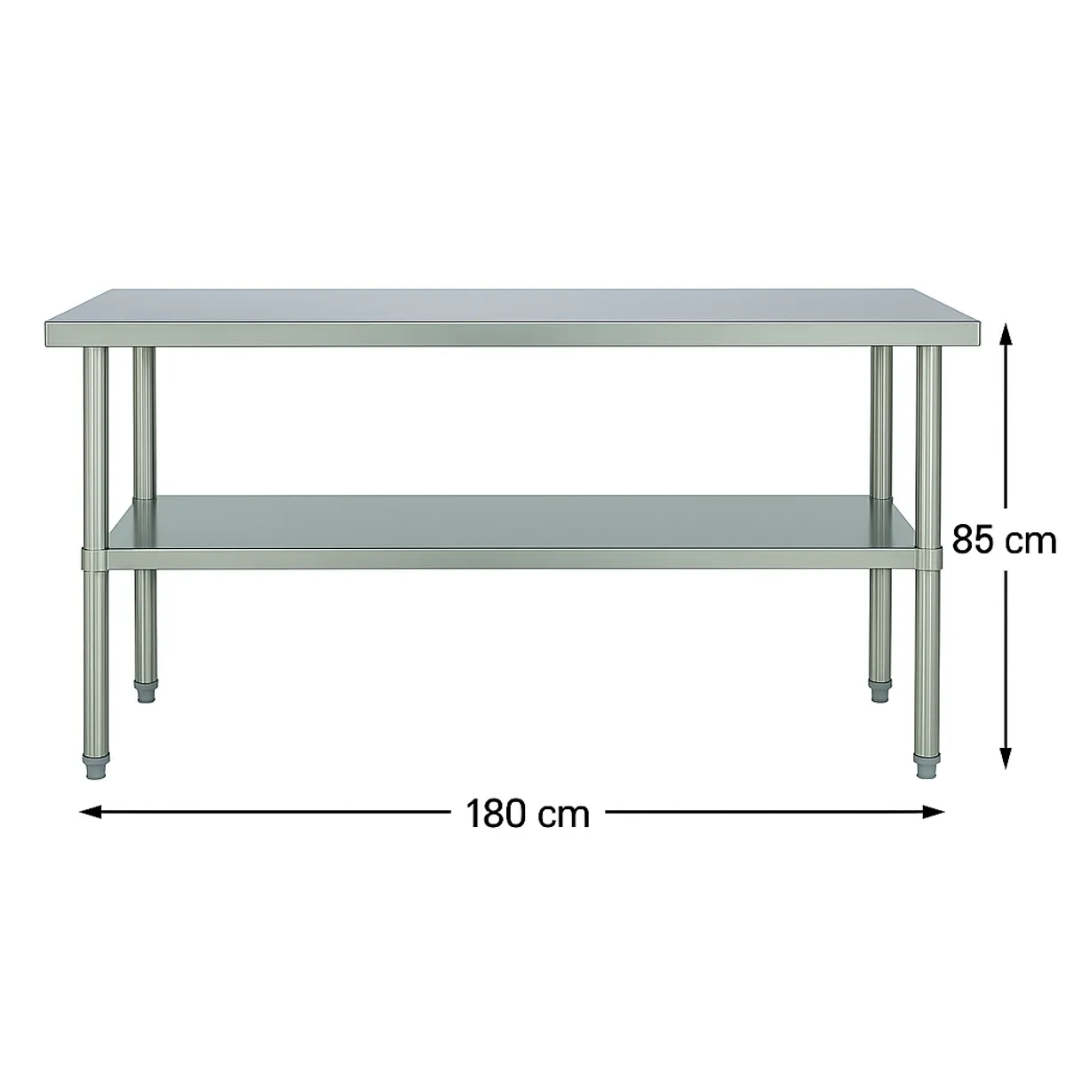 BOZZO - Meson Central 180x60x80 cm Acero Inox