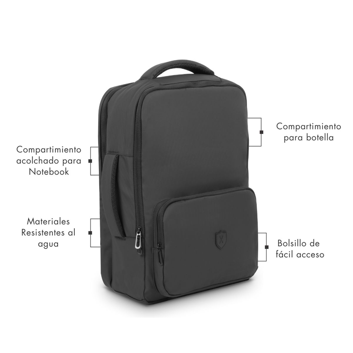 XCLUSIVE - Mochila de Hombre Urbana - Xclusive Prime Backpack - Uso Diario Oficina Amplia Notebook 16