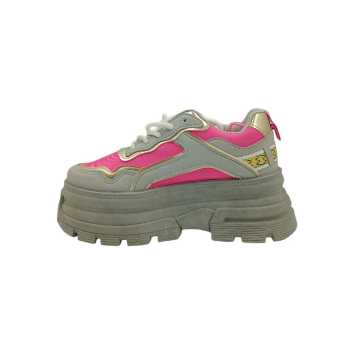 HERIEL - Zapatilla Gris Plataforma Mujer