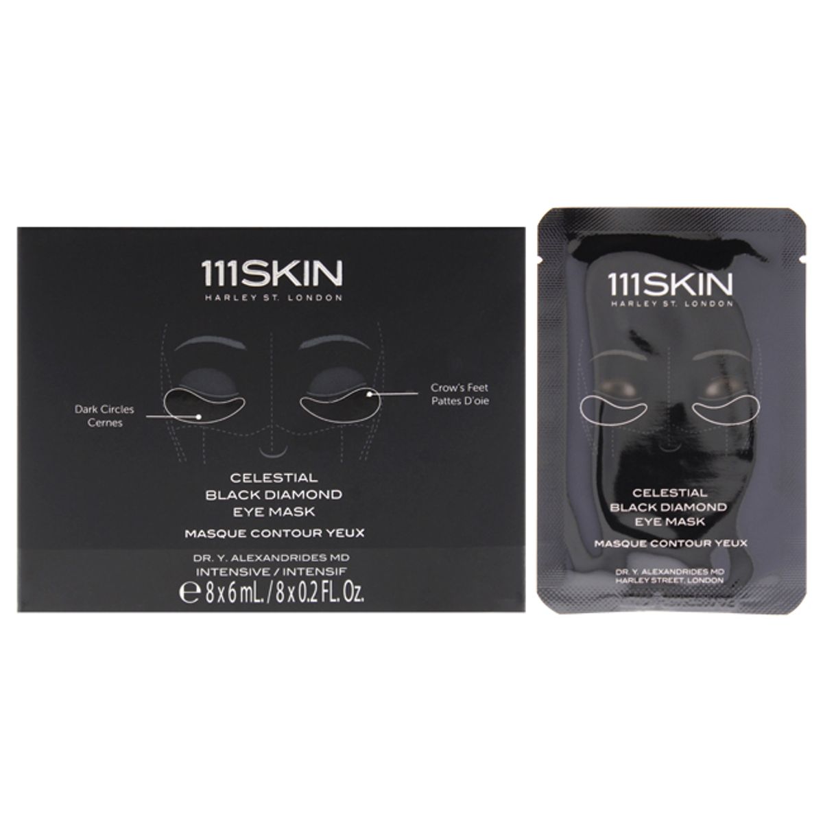 111SKIN - Máscara para Ojos Black Diamond Celestial 8Pc 111Skin.-