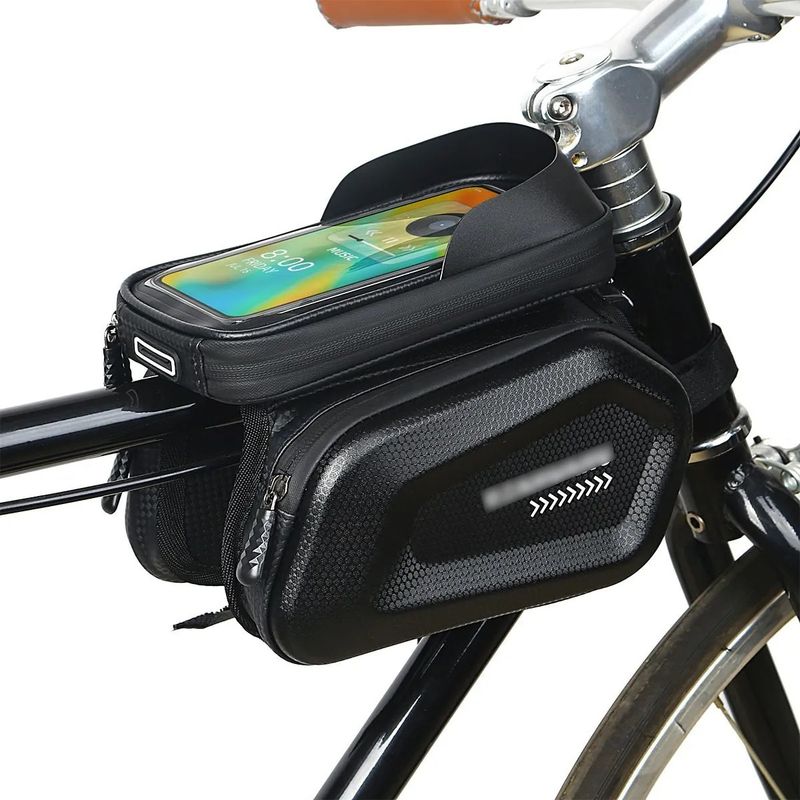 GENERICO - Bolso Portacelular Bicicleta Con Conector Auricular Huella