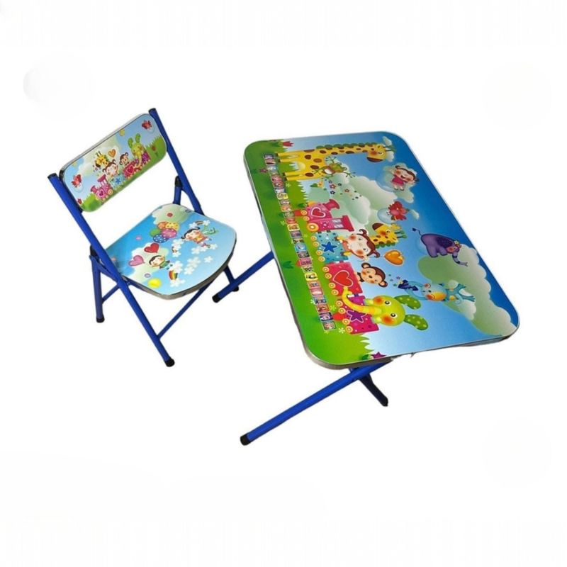 ANGELES DEL HOGAR - MESA + SILLA PLEGABLES INFANTILES NIÑA Y NIÑO SET ESCRITORIO.