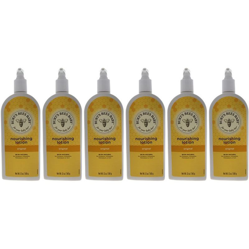 BURTS BEES - Baby bee loción nutritiva original-pack de 6-burts bees-12oz