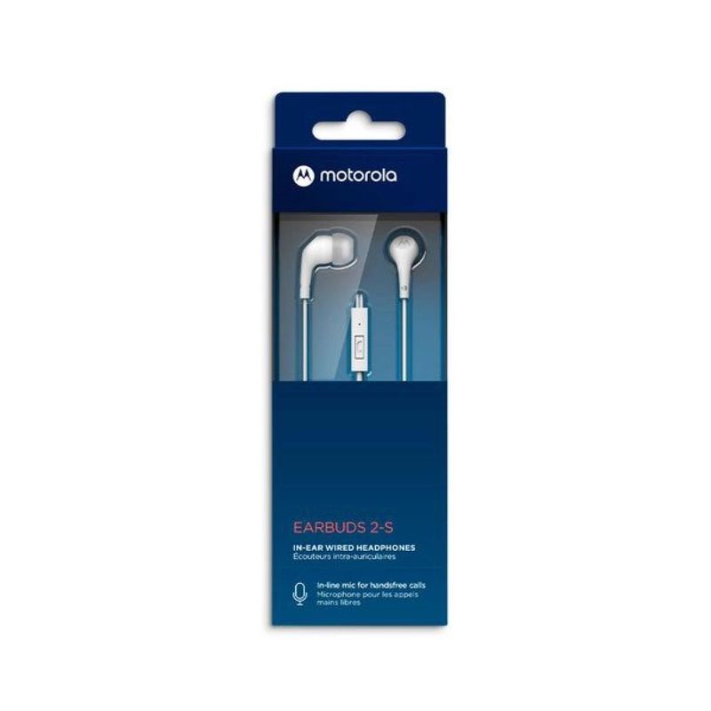MOTOROLA - Audifono Manos Libres Jack 3.5 Blanco Earbuds 2 Motorola