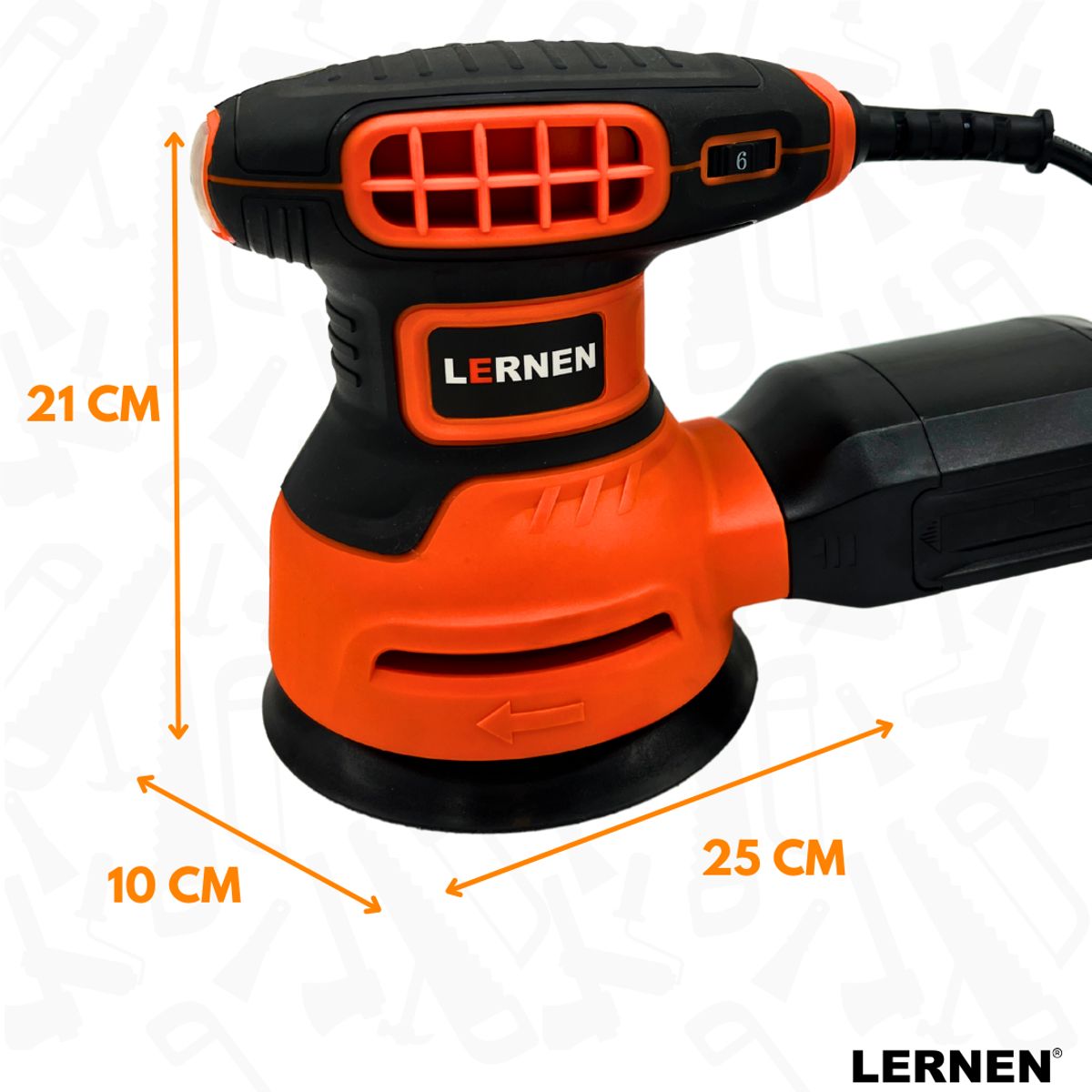 LERNEN - Lijadora Roto Orbital PRO LERNEN 350 W + 15 Lijas