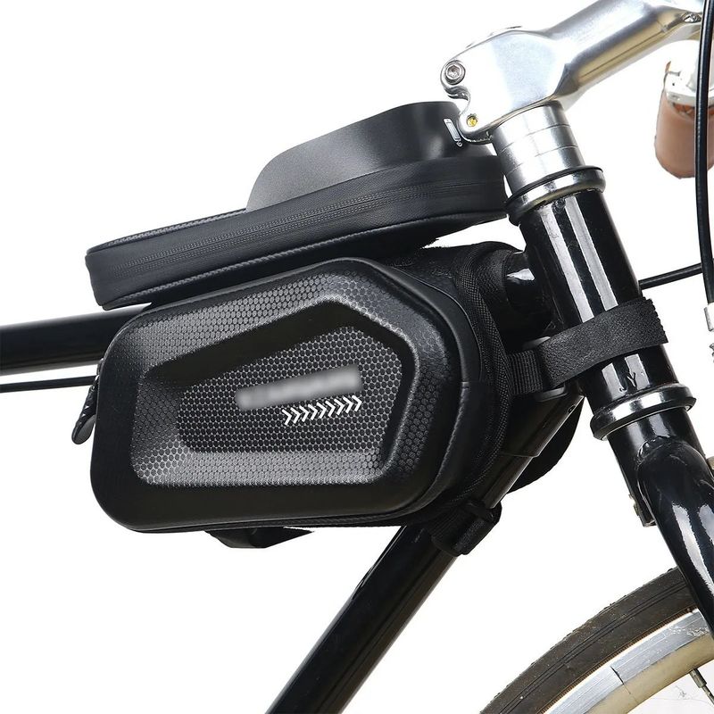 GENERICO - Bolso Bicicleta Portacelular Con Conector Auricular Base
