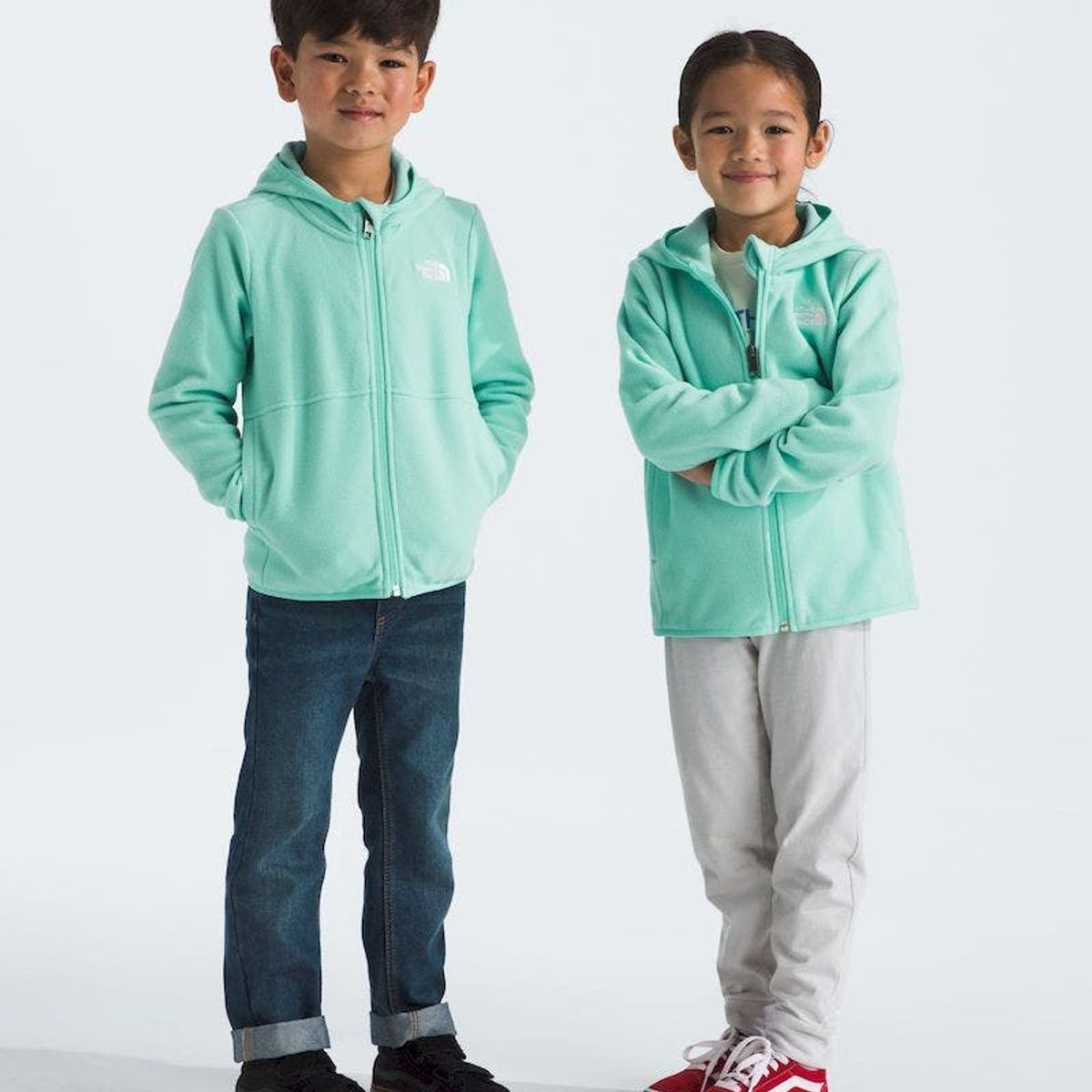 THE NORTH FACE - Polar Kid Glacier Fz Hoodie Niño - Celeste