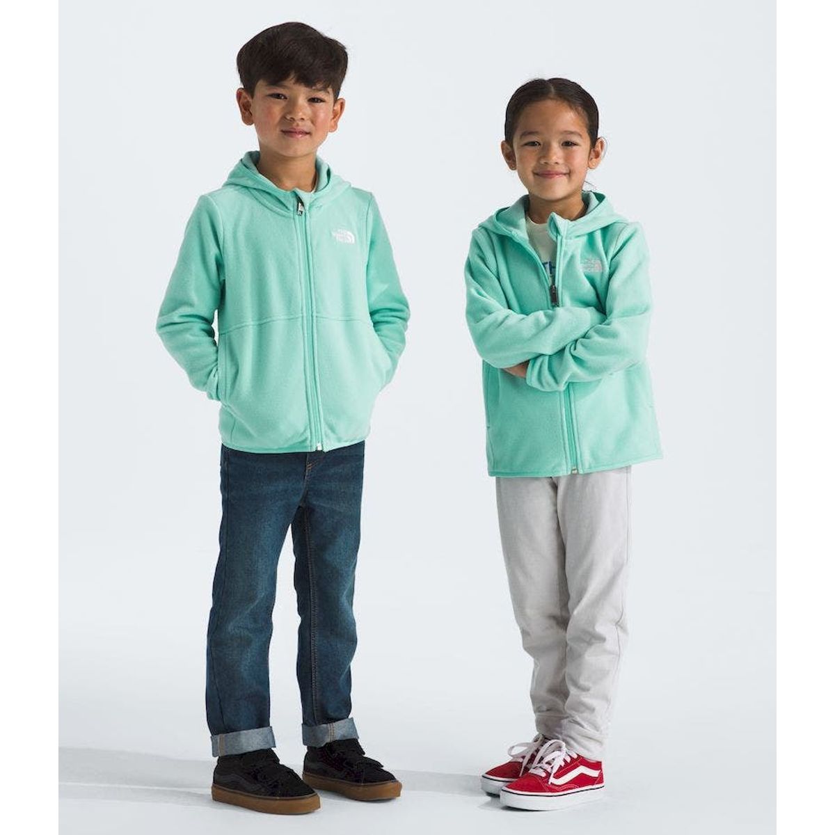THE NORTH FACE - Polar Kid Glacier Fz Hoodie Niño - Celeste