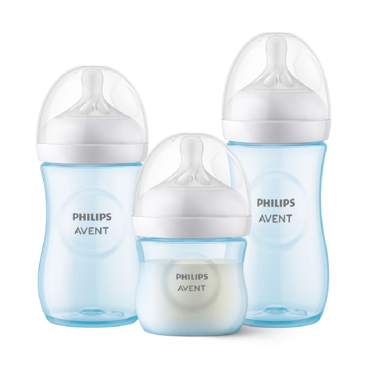 AVENT - Set de 3 Mamaderas (125, 260, 330 ml) Blue Philips Avent