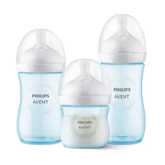 AVENT - Set de 3 Mamaderas (125, 260, 330 ml) Blue Philips
