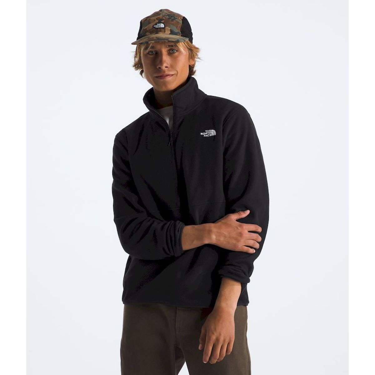 THE NORTH FACE - Polar Glacier 1/2 Zip Hombre - Negro