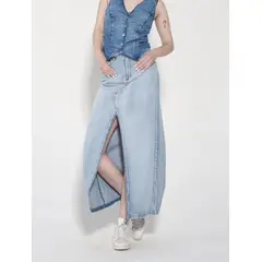 MOMCHIC - Falda Larga Sofia Celeste