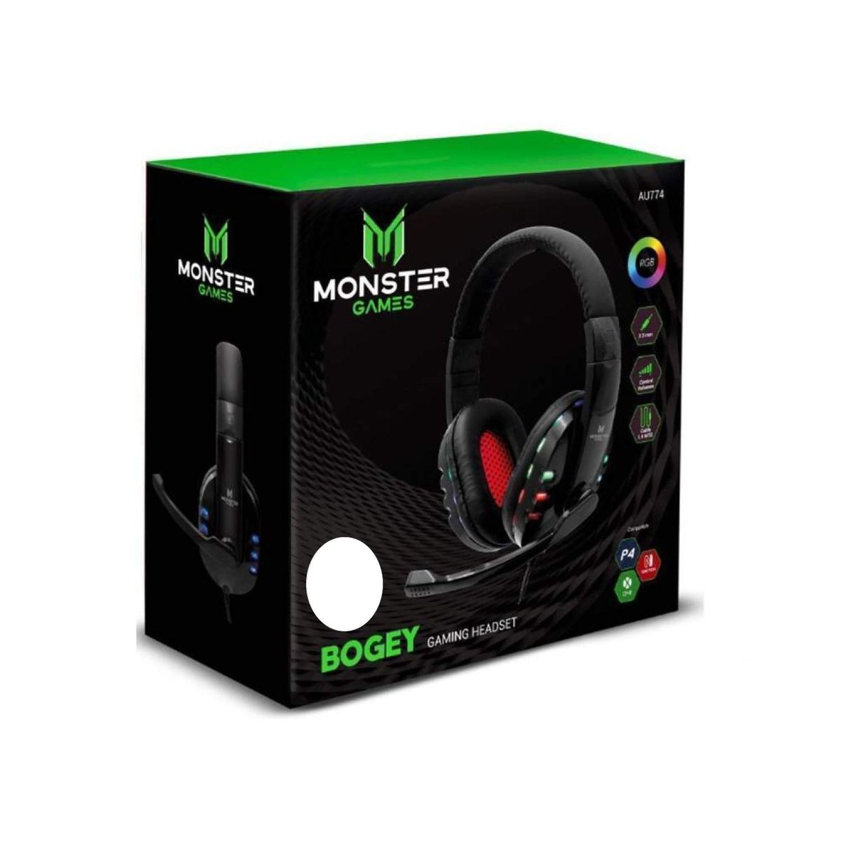 MONSTER GAMES - Audifono Gamer Jack 3.5 PS4 PC Xbox Bogey Monster Games