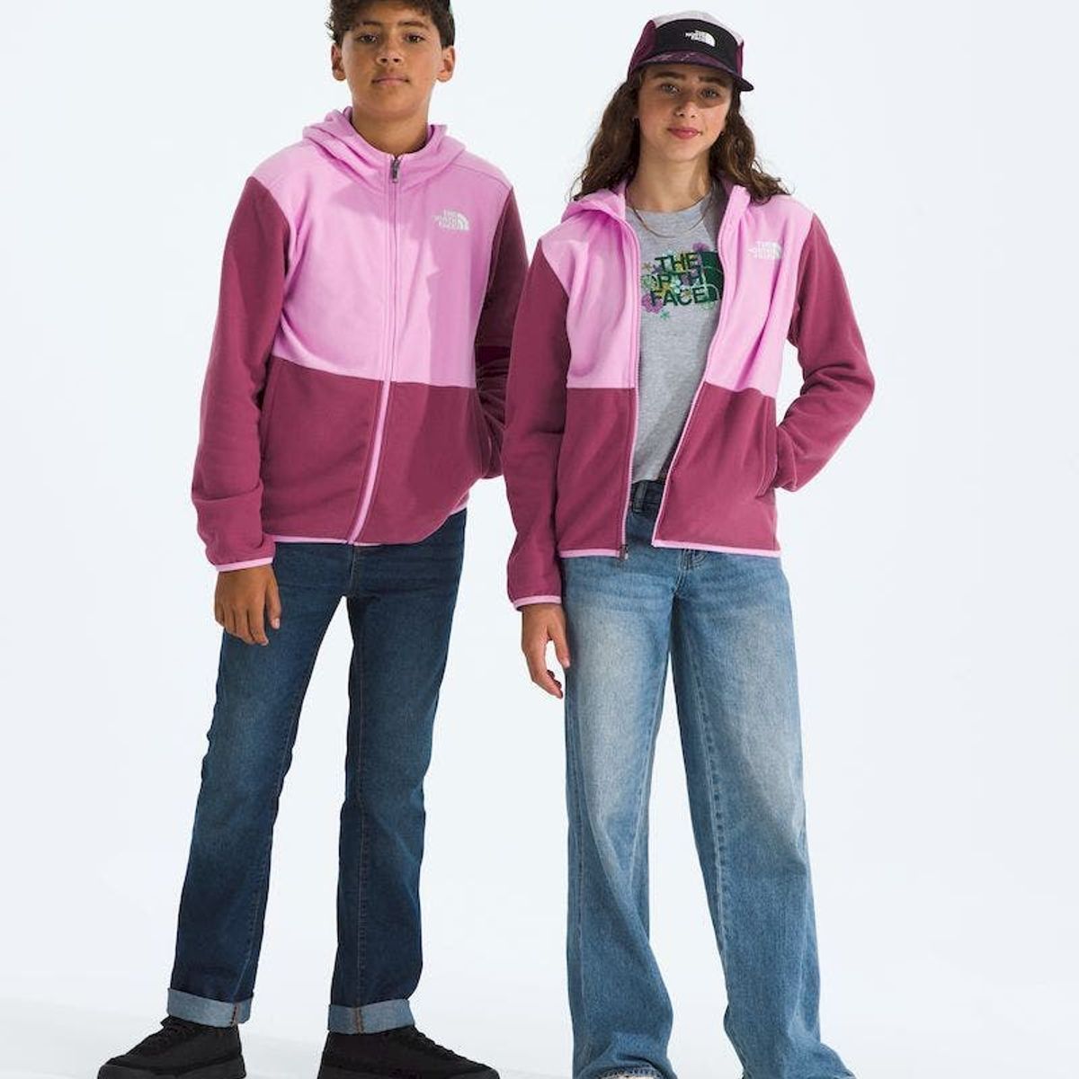 THE NORTH FACE - Polar Teen Glacier Fz Hooded Niña - Rosa