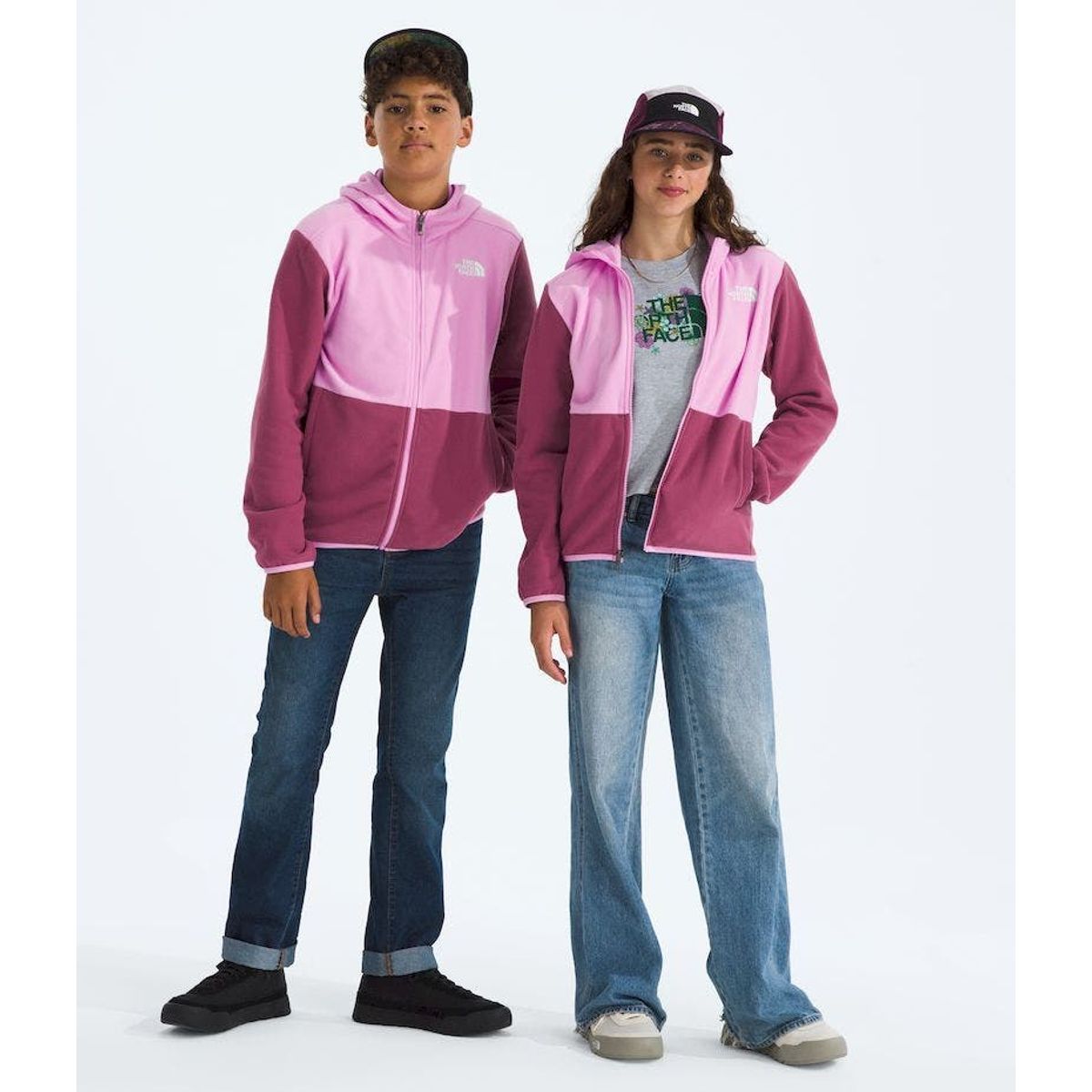 THE NORTH FACE - Polar Teen Glacier Fz Hooded Niña - Rosa