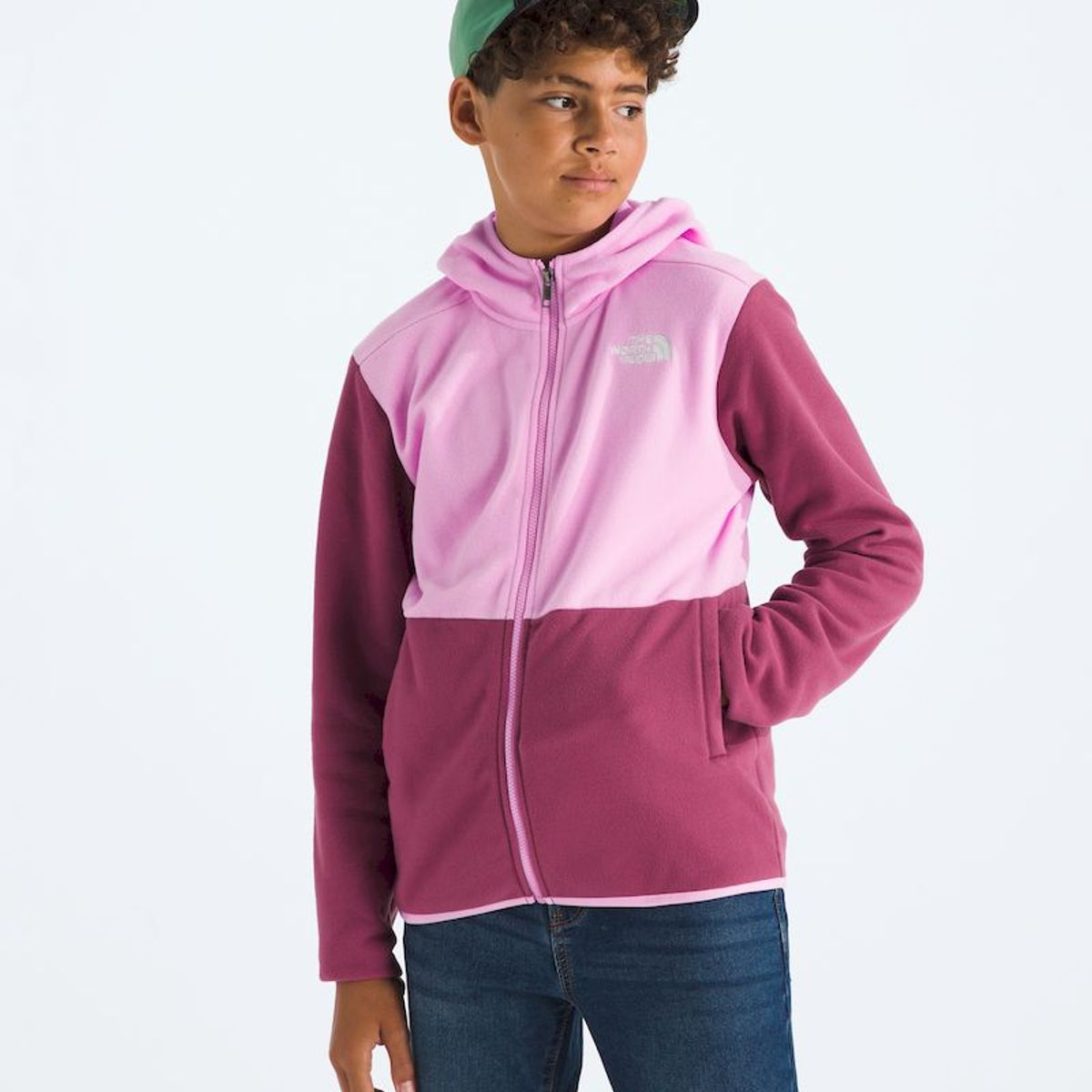 THE NORTH FACE - Polar Teen Glacier Fz Hooded Niña - Rosa