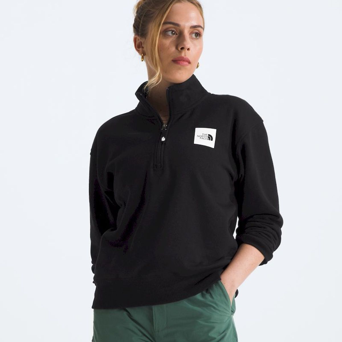 THE NORTH FACE - Poleron Box Half Dome 1/4 Zip Mujer - Negro