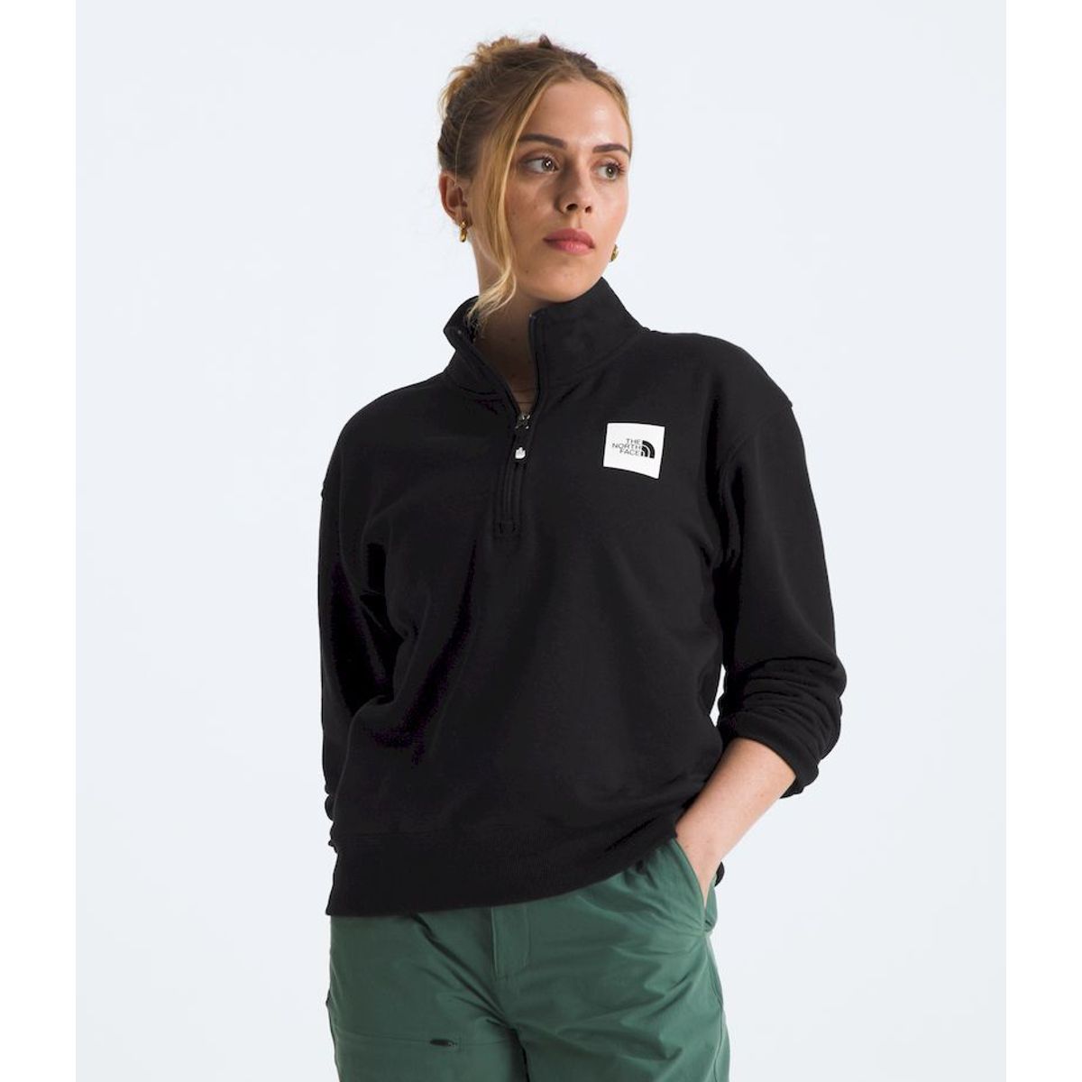 THE NORTH FACE - Poleron Box Half Dome 1/4 Zip Mujer - Negro