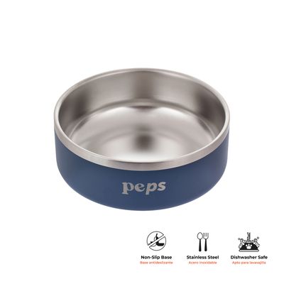 Imagen 2 del producto PLATO ACERO INOXIDABLE ANTIDESLIZANTE AZUL PEPS