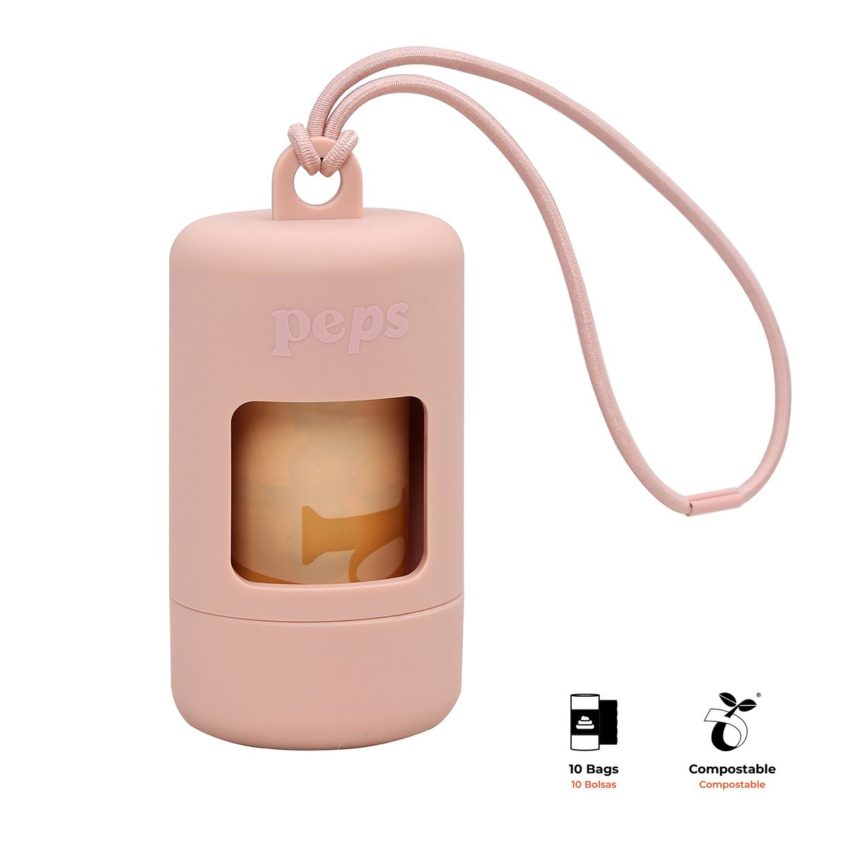 PEPS WE LOVE BEST FRIENDS - PORTABOLSAS SANITARIAS BLUSH + 10 BOLSAS ECOLOGICAS PEPS