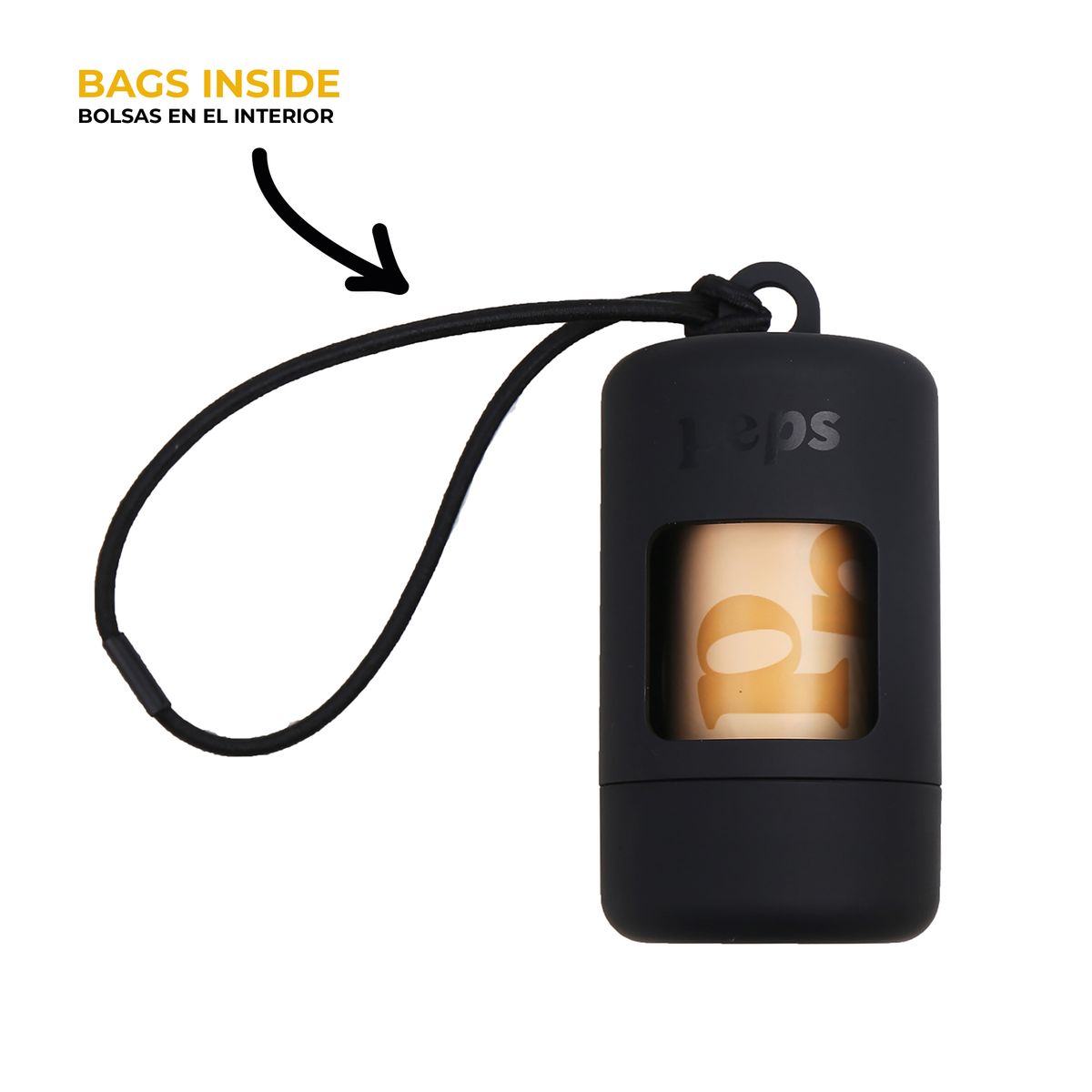 PEPS WE LOVE BEST FRIENDS - PORTABOLSAS SANITARIAS NEGRO + 10 BOLSAS ECOLOGICAS PEPS