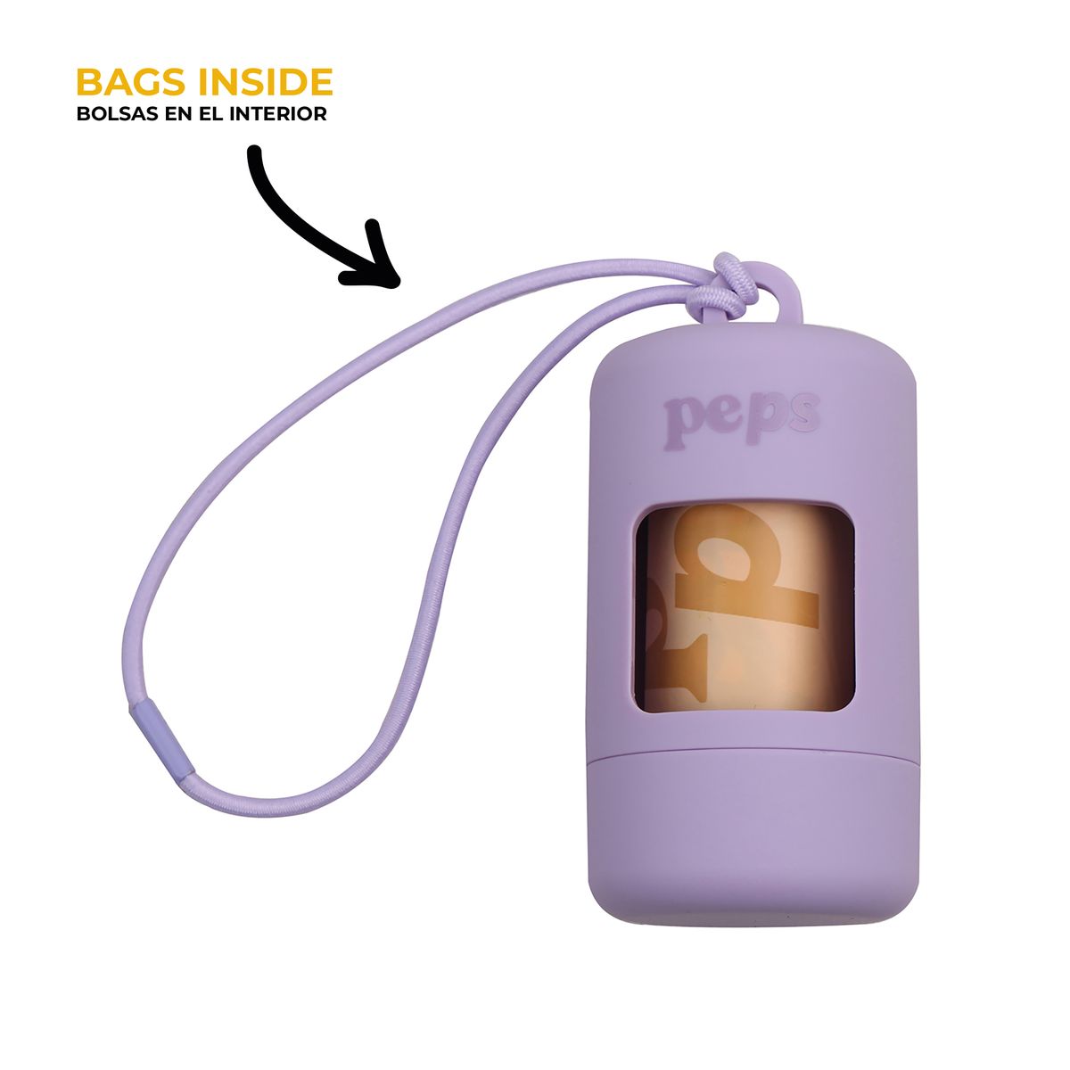 PEPS WE LOVE BEST FRIENDS - PORTABOLSAS SANITARIAS PURPURA + 10 BOLSAS ECOLOGICAS PEPS