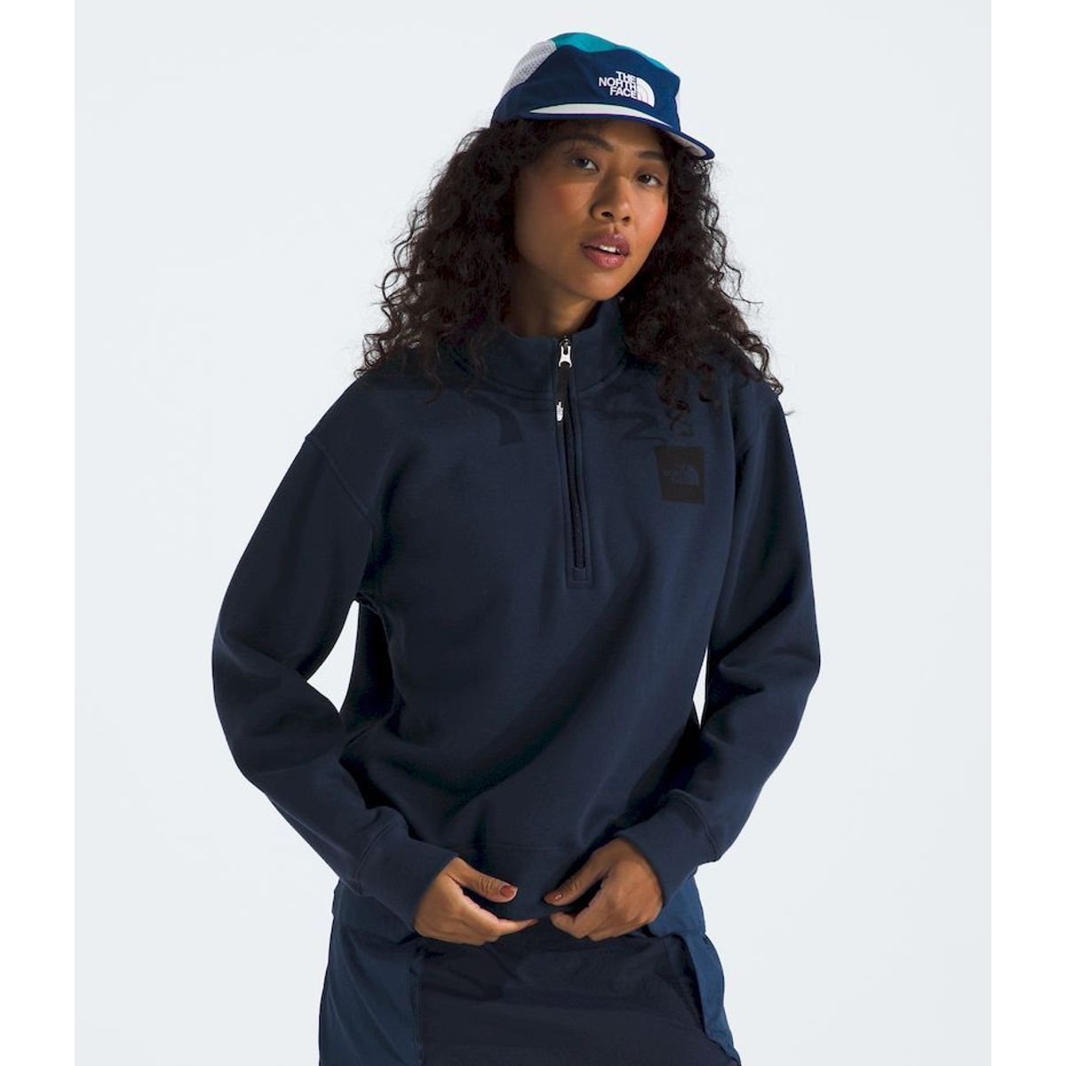 THE NORTH FACE - Poleron Box Half Dome 1/4 Zip Mujer - Azul