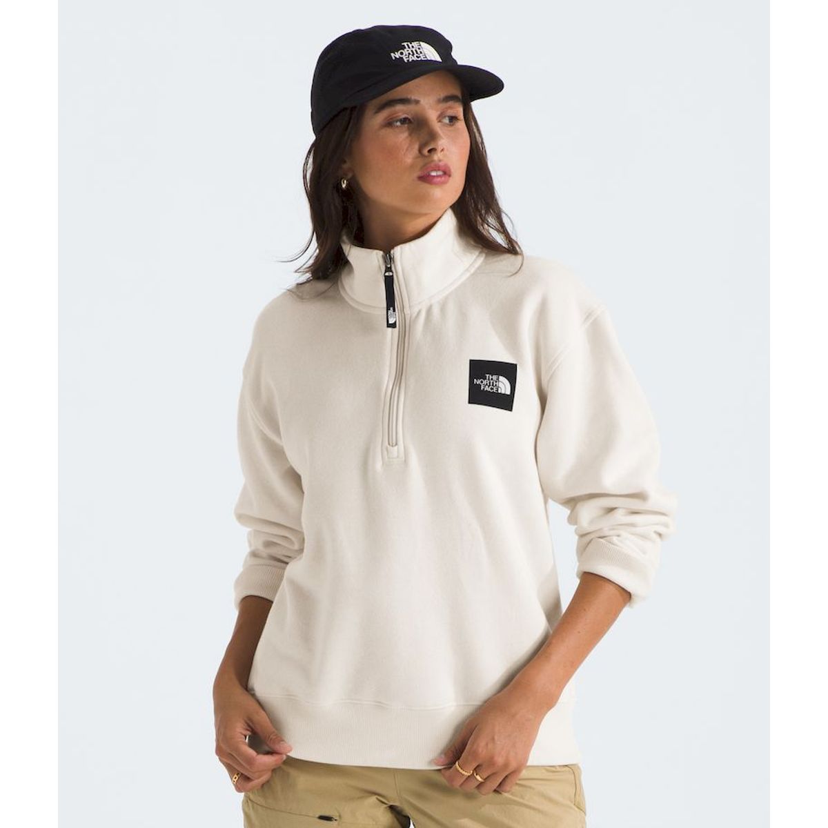 THE NORTH FACE - Poleron Box Half Dome 1/4 Zip Mujer - Beige