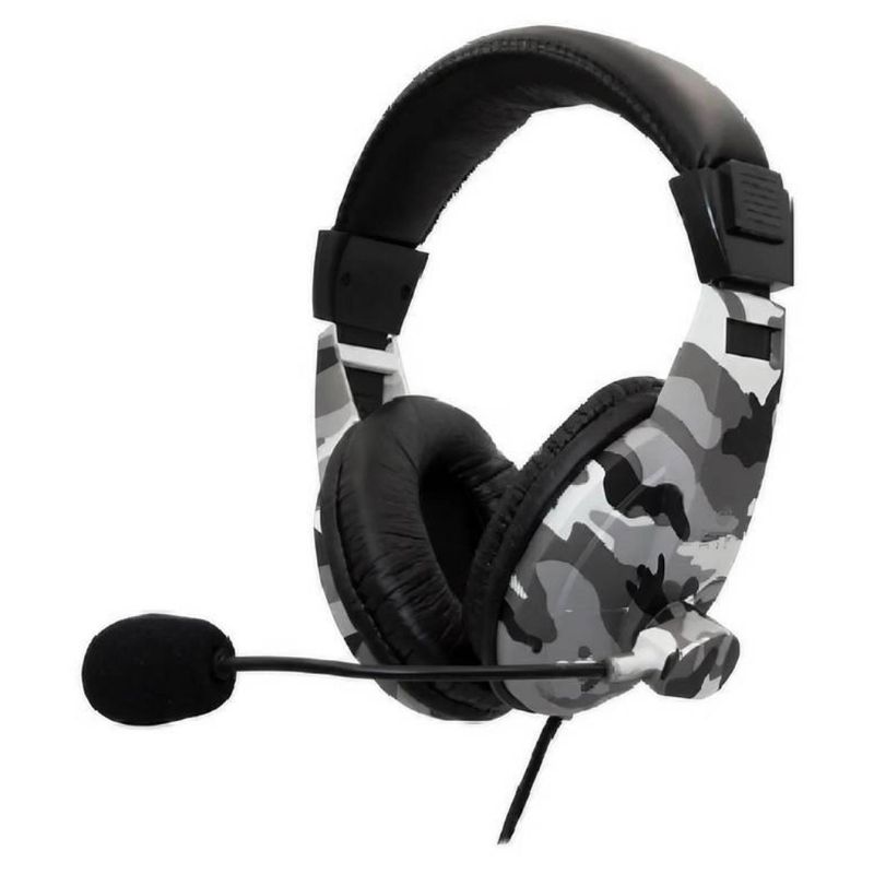 ULTRA - Audifonos Gamer OverEar Jack 35mm Mimetizado Gris Ultra