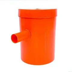 GENERICO - Cámara De Registro Con Tapa PVC Naranjo 160x32mm RIC Nº06