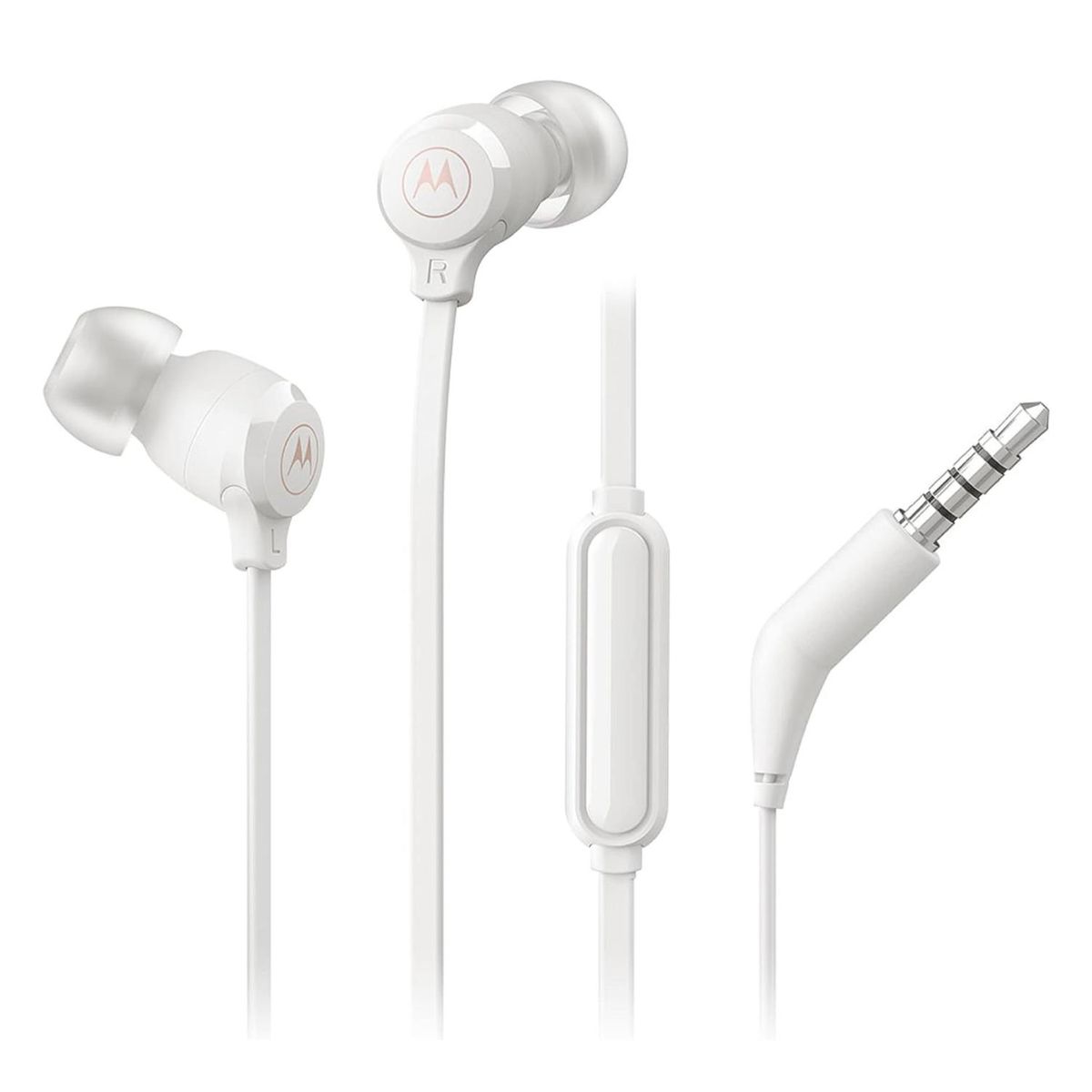 MOTOROLA - Audifonos Alambricos Manos Libres Jack 35mm Blanco EarBuds3S