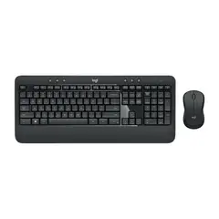 LOGITECH - Kit Teclado y Mouse Advanced RF inalámbrico Negro, Blanco